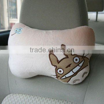 pink cat totoro Embroideried plush stuffed car seat cushion