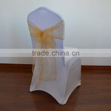 Cheap gold organza chair sashes for weddings