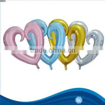 2015 new design hollow heart shaped foil balloon