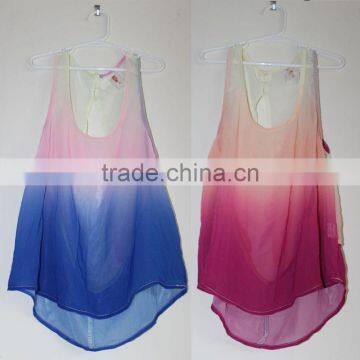 hot selling gradient ombre open back tank top womens tank top wholesale