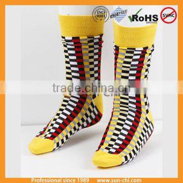 Colorized Striped Style High Quality Dress Business Men Socks photo-4