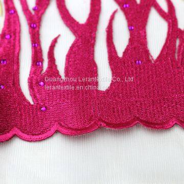 2017 Hot Selling Fast Delivery New Style Wholesale Knit Mesh Lace Fabric photo-3