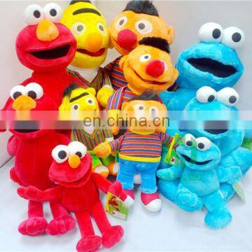 HI CE vivid movie character seasame plush toys for kids,cartoon character custom plush toy for birthday party