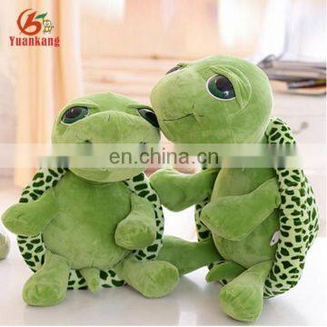 Super soft sea animal big eyed green turtle plush stuffed toys