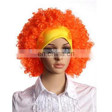 MCW-0426 Party Masquerade synthetic short women Hot curly orange Afro wig