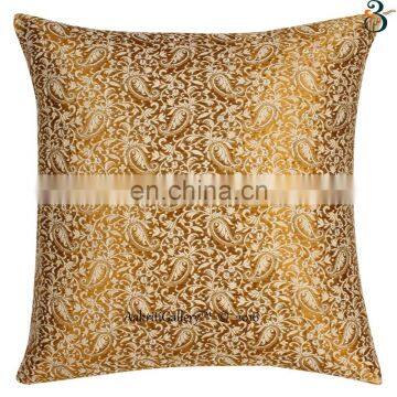 Indian Cushion Cover Handmade Embroidery Zari Home Decor Sofa Kantha Cushion pillow case cotton