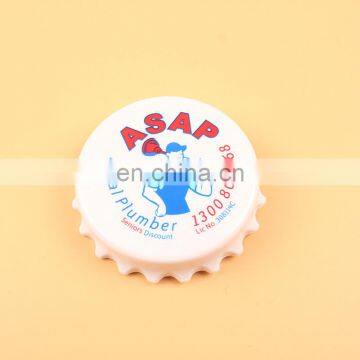 BSCI Cap shaped fridge magnet plastic bottle opener