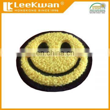 Felt Emoji Smile Face Chenille Patch, Embroidered Sew on Smile Face Towel Patch,Chenille Emoji Logo Patch photo-2