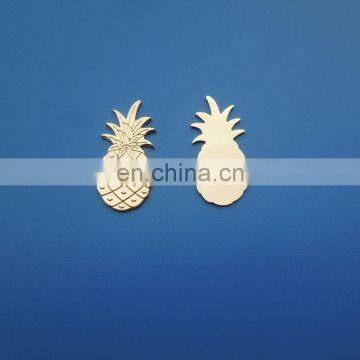 high quality gold plated pineapple metal plate tag