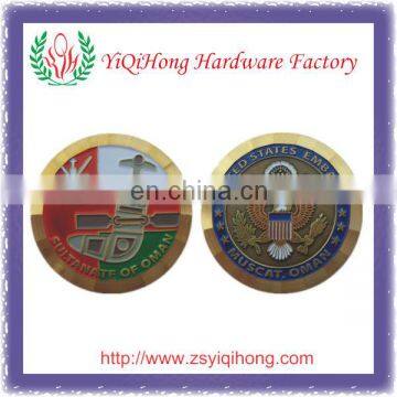 custom souvenir coin/antique brass metal coin