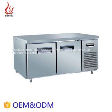 Stainless steel Digital temperature 2-Doors Work table chiller for commercial use