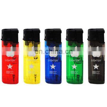 Transparent logo printed windproof plastic lighter