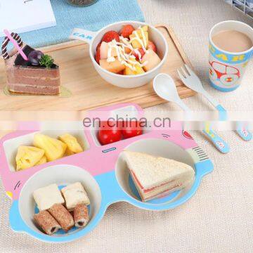 ECO Friendly BPA Free Kid Dinnerware Sets Bamboo Fibre Tableware photo-2