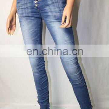 DiZNEW 2019 OEM ODM Wholesale Custom USA Women's Jeans Pants Crush Jeans photo-6