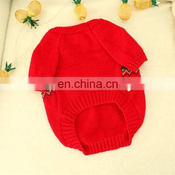 Santa Claus Red Christmas Dog Knitted Sweater Clothes photo-6