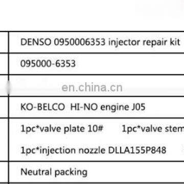 High Quality Den so Injector Repair Kits For Injector 095000-6353 photo-2