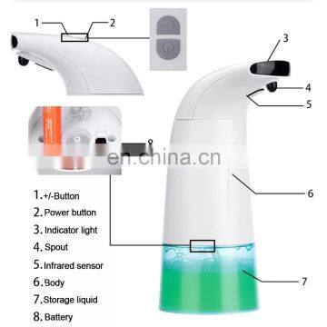 Factory Hands Free Wash Automatic Liquid Soap Disinfection Device Infrared Sensor Foam Sanitizer Dispenser 250ml photo-3