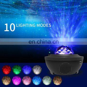 Bedroom Ocean Wave Built-in Bluetooth Speaker Sound Sensor Projector Star Projector LED Night Light photo-4