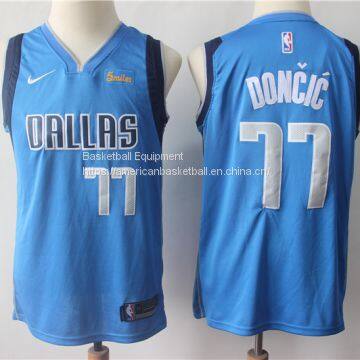 Dallas Mavericks #77 Doncic Kids Blue Jersey