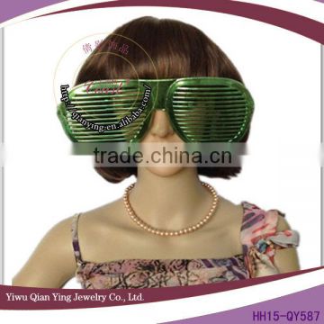 green shutter giant party glasses