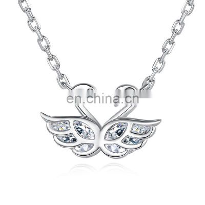 2021 Fashion 925 Silver Swan Necklace anmial cute necklaces jewerly accessories silver Necklaces