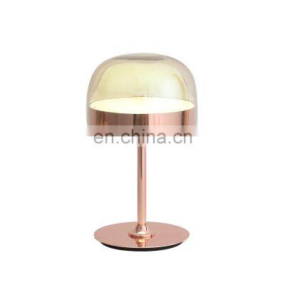 Metal Modern Glass Decorative Table Lamp Bedroom Living Room Lighting Indoor Table Lights E27