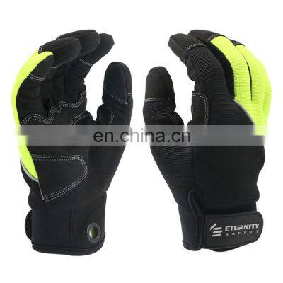 China wholesale artificial leather antivibration mechanic work gloves