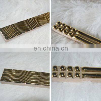 Listello Gold Filled Pencil Border Tile for Bathrooms photo-5