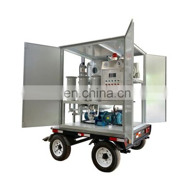 Double Stage  Vacuum Insulation Oil Purifier /Zyd Transformer Oil Treatment Plant