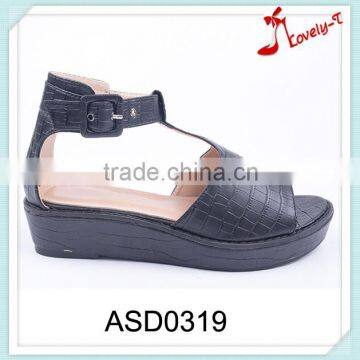 Surface preparation latest hot sale good quality lady platform buckle sandals