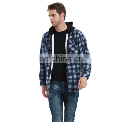 Christmas autumn and winter men's plus velvet thick warm jacket inch shirt men's trend student plaid shirt lamb velvet jacket