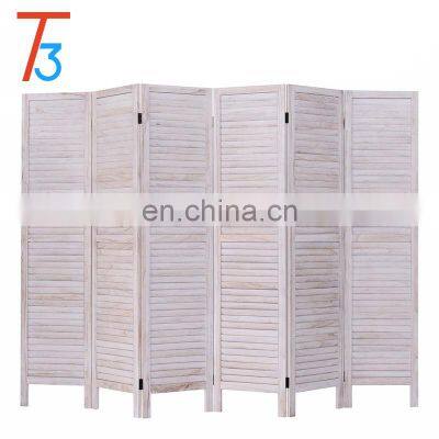 Cheap 6 Panel Screen Room Divider Wood Folding Partition Privacy Screen Room Divider