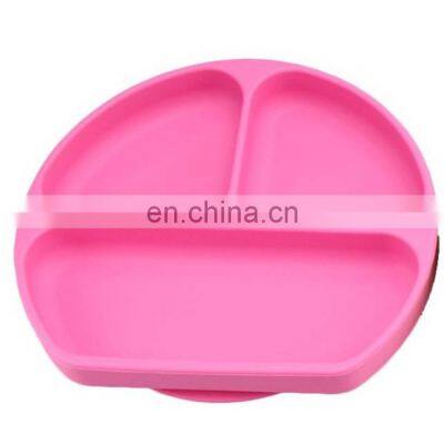 Plastic Tray 3 and 4 compartment Silicone Suction Plate Toddler Place mat for Babies and Children