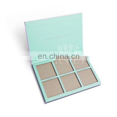 Custom Printing Makeup Pan Packaging Paper Magnetic Marble Eyeshadow Palette With Mirror