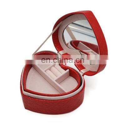 High-grade Multi-functional Red Color Packaging Box PU Leather Jewelry Storage Box