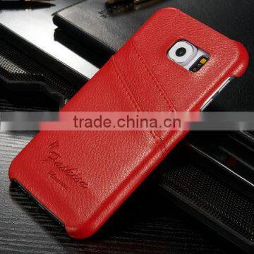 iCase For samsung galaxy s6 leather case, For samsung s6 phone case, Genuine leather Back Case