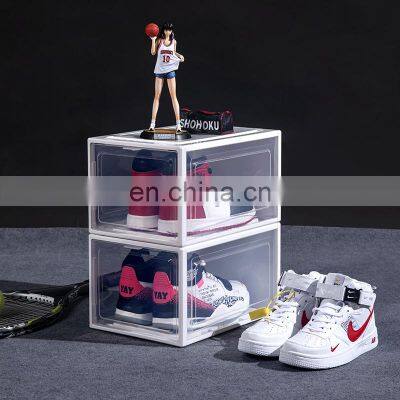 Plastic display Storage rack Nike AJ Sneaker showcase sneaker box shoe case plastic stackable