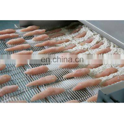 Industrial Big Capacity Chicken Legs Fish Shrimp Meat Fingers Patty Powder Coating Machine Predust Machine Powdering Machine