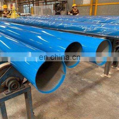 Custom colorful powder coated blue aluminium round pipes