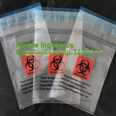 Lab Bags Specimen Bags Zip Bag, Medical Grade Laboratory Specimen Bag, Three Wall Biohazard Specimen Bag With a Document photo-4