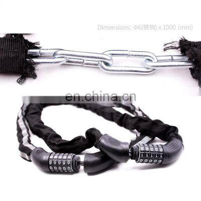 Safety 5 Digits Code Steel Bicycle Combination Number Chain Lock photo-3