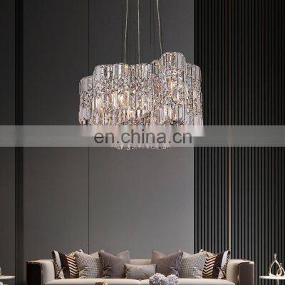 HUAYI Modern Pendant Ceiling Lamps Crystal Chandelier Lights Hanging Light Fixture for Living Room photo-2