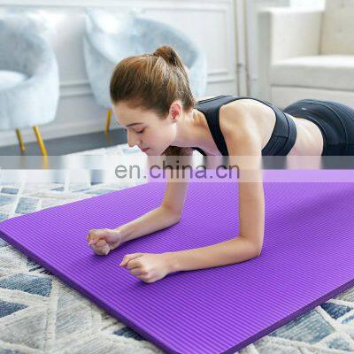 Amazon Hot Sale Yoga Pilates Stretching Floor Fitness Workouts Foam Exercise 1cm Yoga Mat Thick