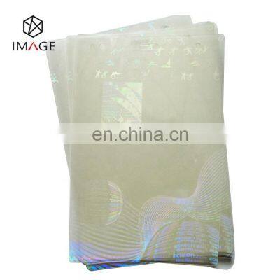 Large Sizes ID Card Hologram Overlay Pouches with Different Images