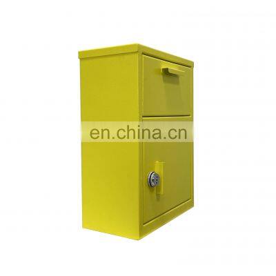 Home Outside Package Locker Waterproof Metal Steel Letter Mail Mailbox Post Wall Mount Smart Parcel Delivery Drop Box