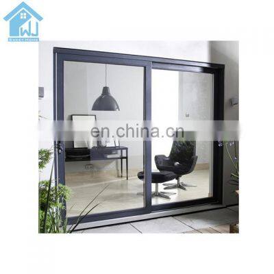 Waterproof exterior aluminum double glass sliding doors for commercial building