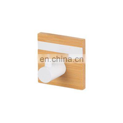 Popular Hot Selling ODM Bamboo Wall Hanger Hooks Self-Adhesive Wood