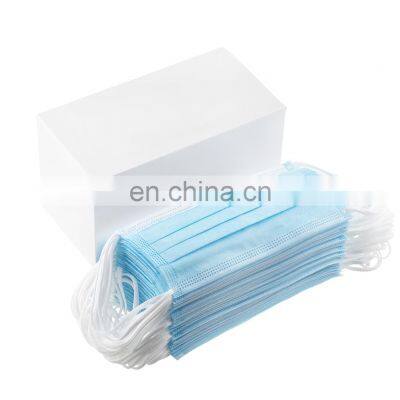 Manufacture 3 ply face mask blue individually wrapped masks