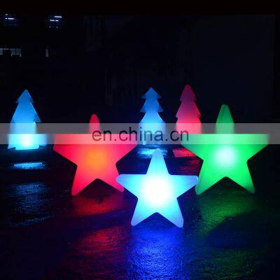 decorative running led lights /event party glowing plastic star /tree/snow led outdoor Christmas solar lights outdoor