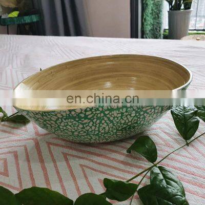 Бамбуковая салатница, миска для попкорна, детская миска, антиквариат для декора, новый подарок для дома photo-3